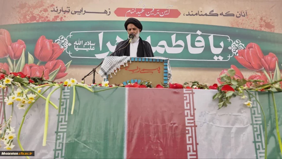 گزارش تصویری از مراسم تشییع شهید گمنام در پردیس حضرت فاطمه الزهرا(س) اهواز