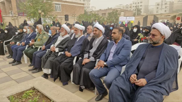 گزارش تصویری از مراسم تشییع شهید گمنام در پردیس حضرت فاطمه الزهرا(س) اهواز