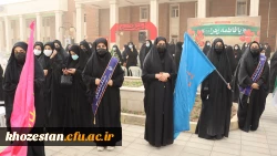 گزارش تصویری از مراسم تشییع شهید گمنام در پردیس حضرت فاطمه الزهرا(س) اهواز