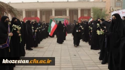 گزارش تصویری از مراسم تشییع شهید گمنام در پردیس حضرت فاطمه الزهرا(س) اهواز