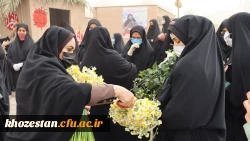 گزارش تصویری از مراسم تشییع شهید گمنام در پردیس حضرت فاطمه الزهرا(س) اهواز