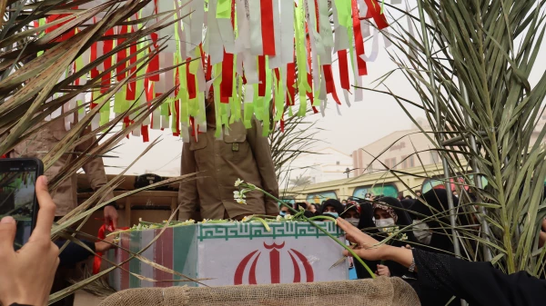 گزارش تصویری از مراسم تشییع شهید گمنام در پردیس حضرت فاطمه الزهرا(س) اهواز