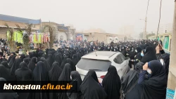 گزارش تصویری از مراسم تشییع شهید گمنام در پردیس حضرت فاطمه الزهرا(س) اهواز