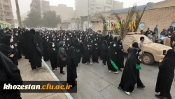 گزارش تصویری از مراسم تشییع شهید گمنام در پردیس حضرت فاطمه الزهرا(س) اهواز