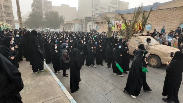 گزارش تصویری از مراسم تشییع شهید گمنام در پردیس حضرت فاطمه الزهرا(س) اهواز