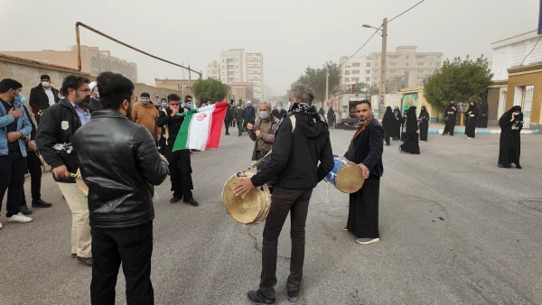 گزارش تصویری از مراسم تشییع شهید گمنام در پردیس حضرت فاطمه الزهرا(س) اهواز