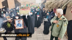 گزارش تصویری از مراسم تشییع شهید گمنام در پردیس حضرت فاطمه الزهرا(س) اهواز