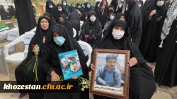 گزارش تصویری از مراسم تشییع شهید گمنام در پردیس حضرت فاطمه الزهرا(س) اهواز