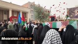 گزارش تصویری از مراسم تشییع شهید گمنام در پردیس حضرت فاطمه الزهرا(س) اهواز