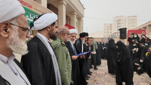 گزارش تصویری از مراسم تشییع شهید گمنام در پردیس حضرت فاطمه الزهرا(س) اهواز