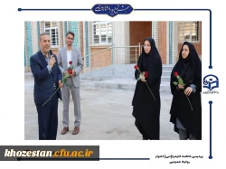 مراسم تجدید میثاق با انقلاب و شهدا در کنار مزار شهید گمنام دانشگاه فرهنگیان-پردیس حضرت فاطمه الزهرا(س) اهواز