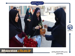 مراسم تجدید میثاق با انقلاب و شهدا در کنار مزار شهید گمنام دانشگاه فرهنگیان-پردیس حضرت فاطمه الزهرا(س) اهواز