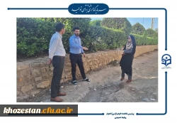 رفع مشکل فاضلاب خیابان آهنگری با پیگیری مسئولین دانشگاه 