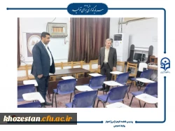 بازدید رییس دانشگاه فرهنگیان خوزستان از روند آماده سازی برای مصاحبه های چند برابر ظرفیت در پردیس حضرت فاطمه الزهرا (س) اهواز