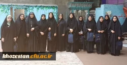 شرکت دانشجو معلمان پردیس حضرت فاطمه الزهرا(س) اهواز در آئین عبادی و سیاسی نماز جمعه