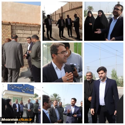 بازدید میدانی مسئولان استانی از پردیس حضرت رسول اکرم (ص) دانشگاه فرهنگیان خوزستان