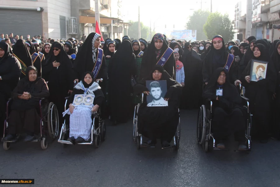 مراسم تشییع پیکر مطهر شهدای گمنام در اهواز