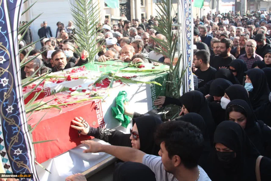 مراسم تشییع پیکر مطهر شهدای گمنام در اهواز