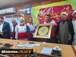 حضور فعال مدیریت دانشگاه فرهنگیان خوزستان و جمعی از اساتید در جمعیت هلال احمر و پیوستن به پویش ملی «جبهه مردمی ایران ما» 2