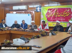 حضور فعال مدیریت دانشگاه فرهنگیان خوزستان و جمعی از اساتید در جمعیت هلال احمر و پیوستن به پویش ملی «جبهه مردمی ایران ما» 8