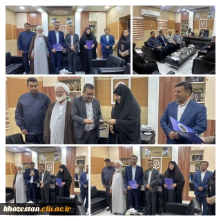 انتصاب رؤسای جدید اداره خدمات دانشجویی و اداره پژوهش دانشگاه فرهنگیان خوزستان